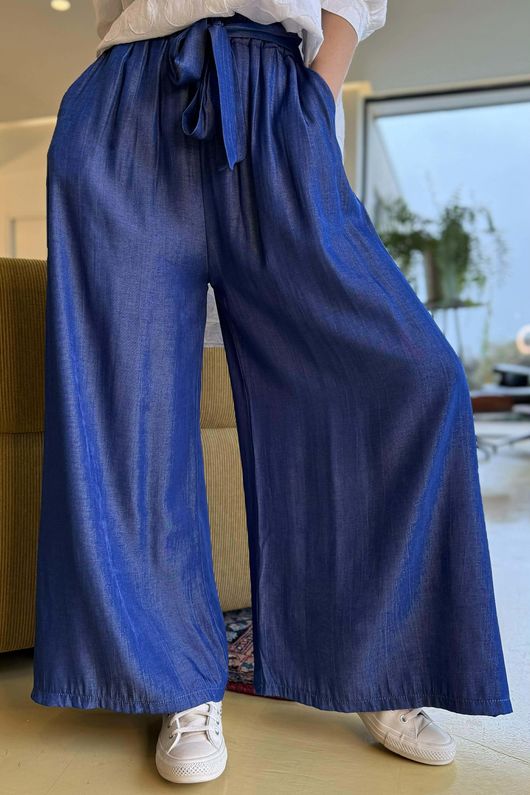 Perfect Chambray Palazzo Pant Mid /37=